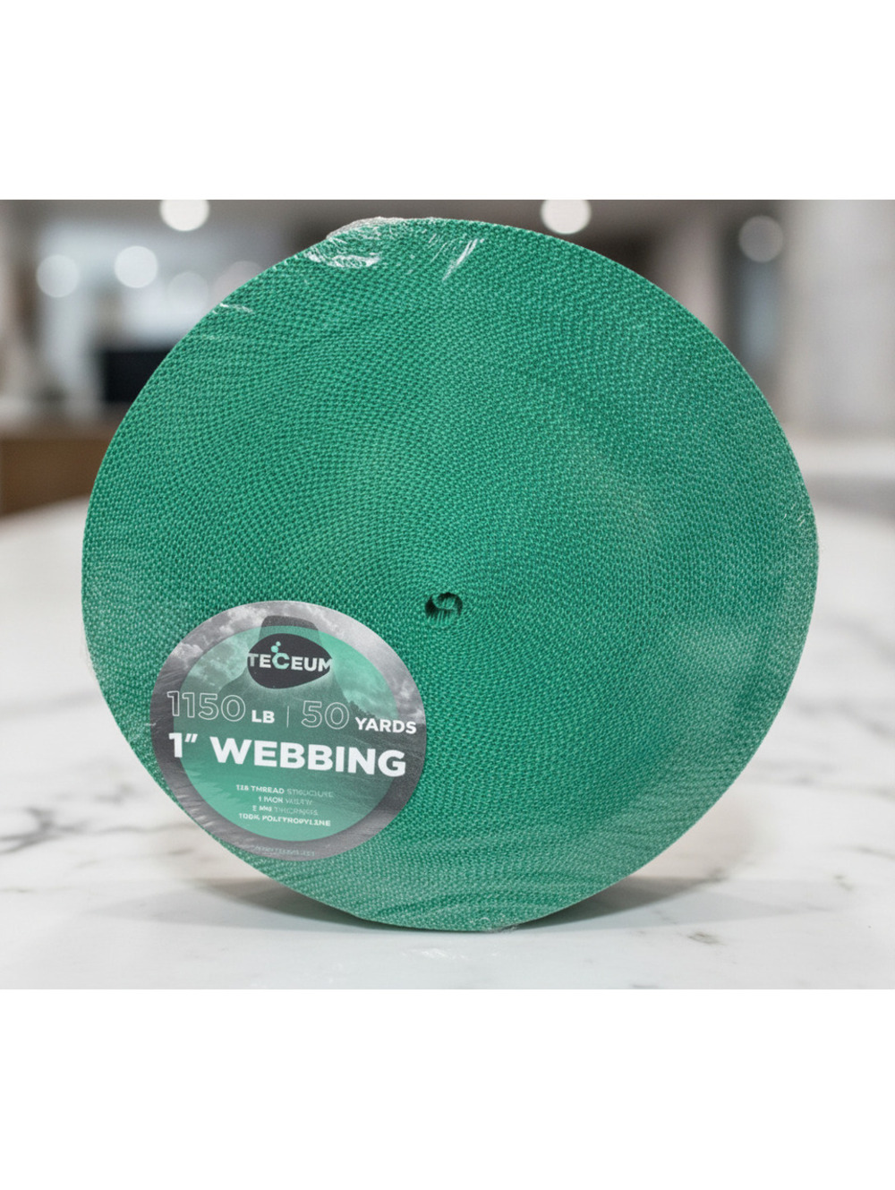1" Heavy-Duty Green Nylon Webbing Roll 50 Yards 1150 lbs Outdoor Strap New
